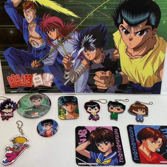 Yu Yu Hakusho Anime Toy Goods Lot - 90s Vintage Keychain Pins - Japan Import 90s - Picture 4 of 13